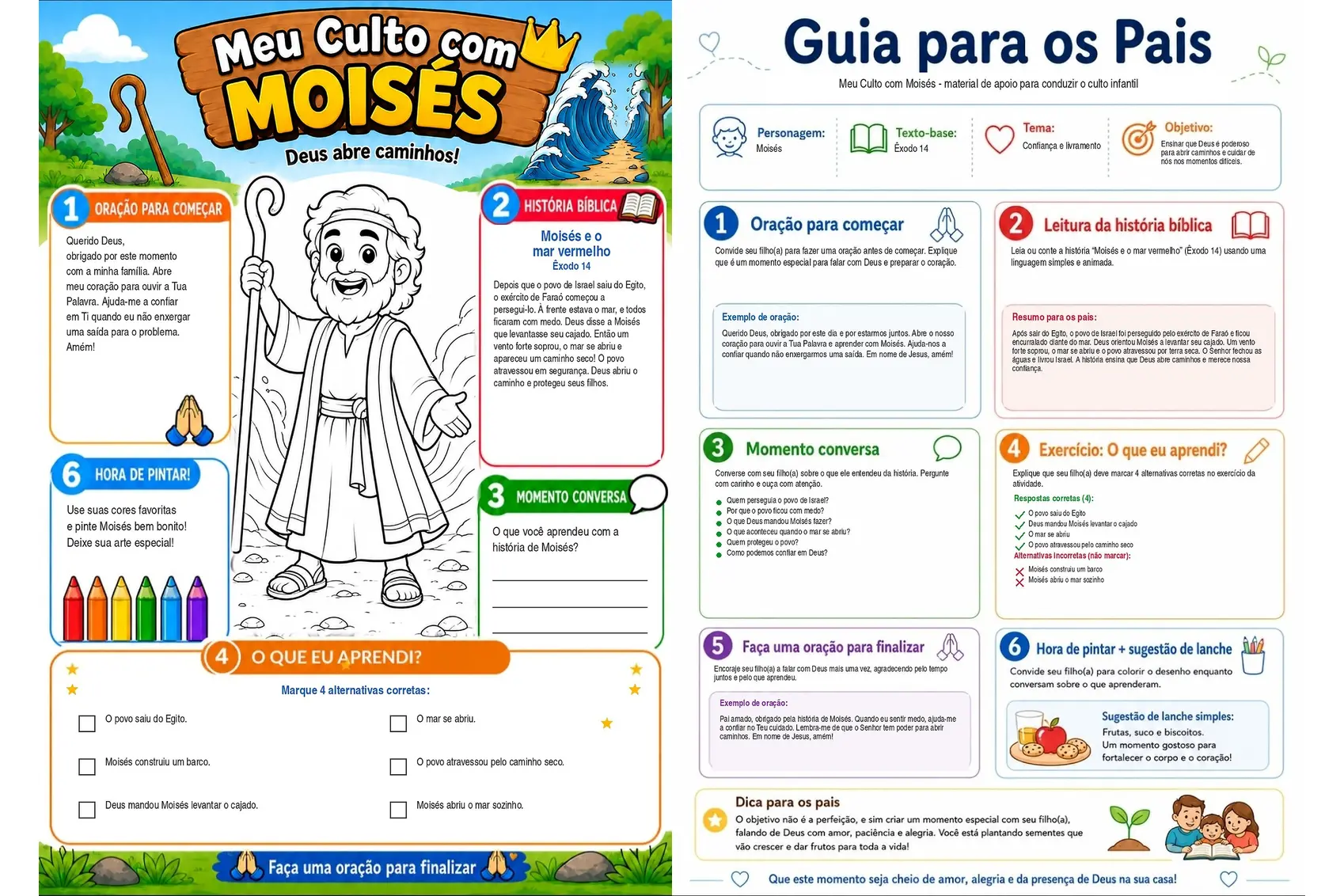 Cultinho de Moisés e guia para os pais