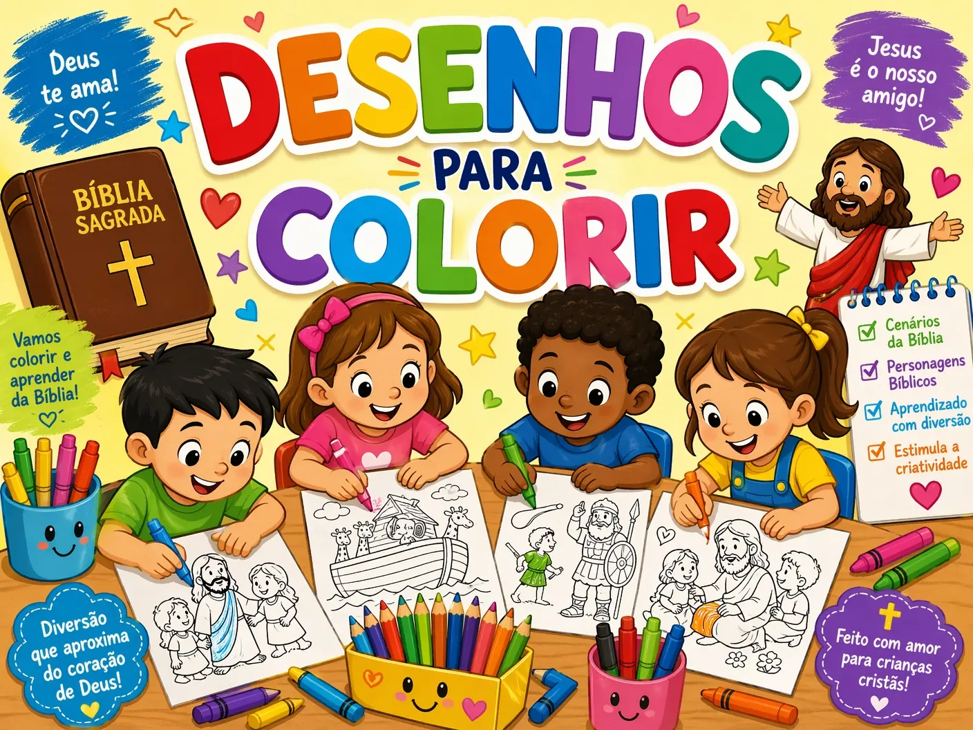 Desenhos bíblicos para colorir