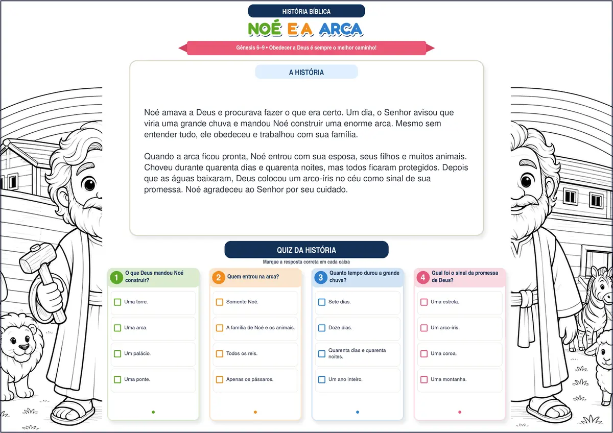 História que se Abre de Noé