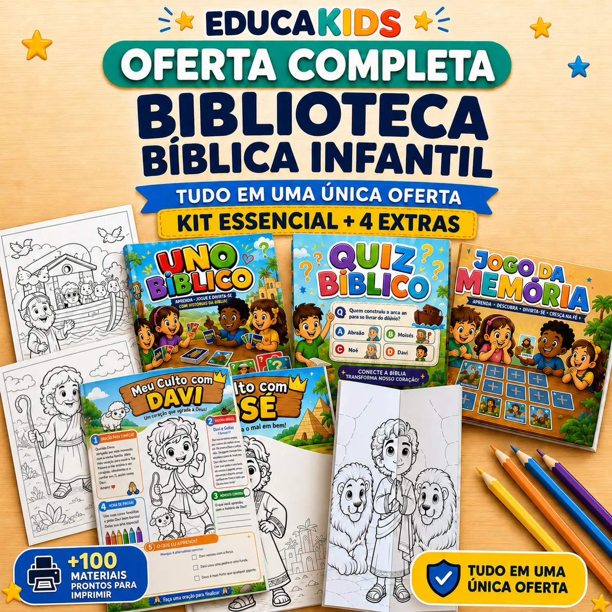 Oferta completa da Biblioteca Bíblica Infantil EducaKids